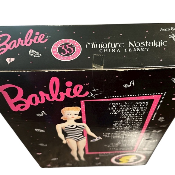 Barbie Nostalgic 35th Anniversary Limited Edition Mini Tea Set Vintage Collector - Picture 10 of 14